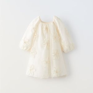 Zara 3D Flower Tulle Dress 3T (NWT)